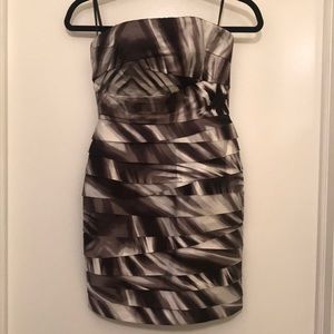 bebe strapless party dress